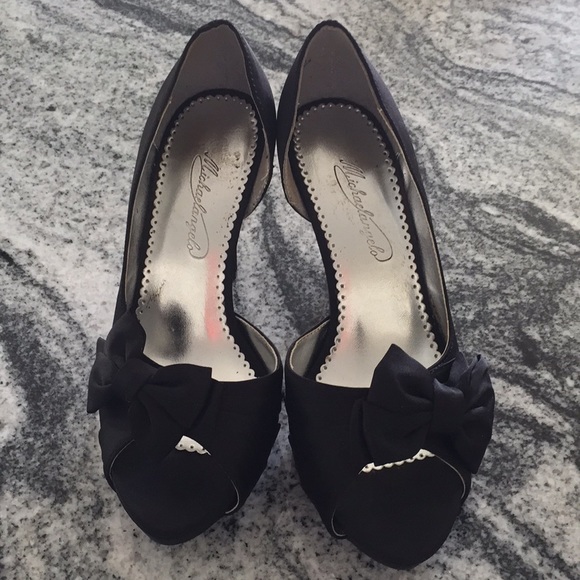 Michaelangelo Shoes - Mirabelle shoes on black from David’s Bridal